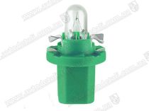 Лампа розжарювання BAX-12V-2W BX8,5d green (17057)